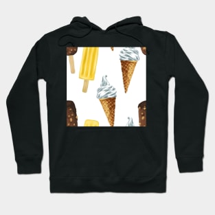 Ice cream on white Hoodie